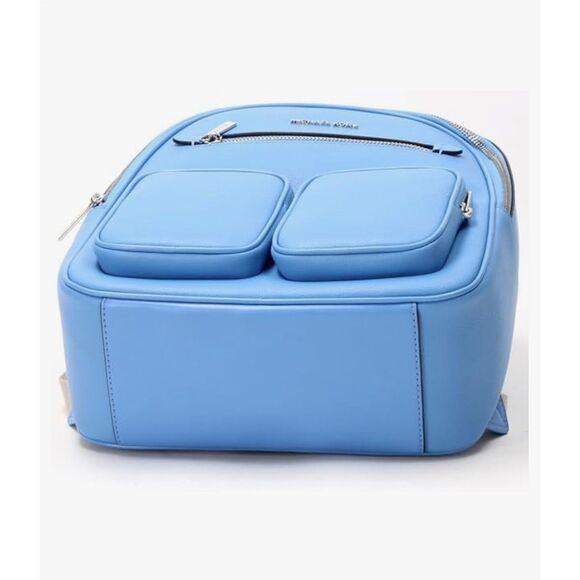 Michael Kors Jet Set Medium PVC Fashion Pocket Function Backpack Bag Blue $558 - Picture 8 of 10